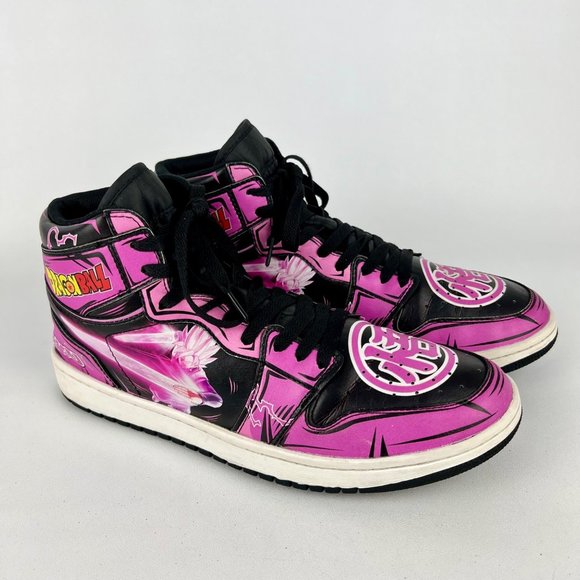 Goku Black Rose Dragon Ball Mid 1 Basketball Shoes Anime Mens size 43 US 9.5 - Picture 1 of 15